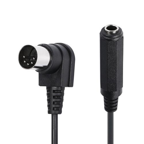 CERRXIAN 90 Elbow MIDI Cable, 5-Pin DIN Male to Monopris 6.35 mm (1/4 inch) TRS Stereo Audio Cable for MIDI Keyboards, Synthesizers, Organs, Electric