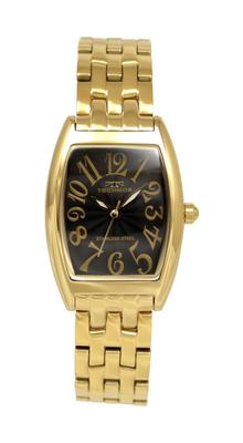 [Technos] 3 Hand Tonneau Watch T9928GB Women's Gold