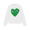 Relaxed Fit Cotton Sweatshirt With Heart Print Long Sleeve Crew Neck Fleece Lined Unisex Winter Casual Top