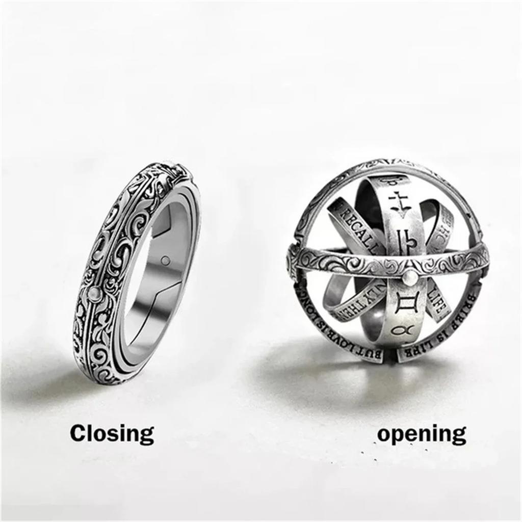 Astronomical All Rings Women Exquisite Men Creative Complex Rotating Cosmic Finger Ring Jewelry Fashion Couple Vintage Ring