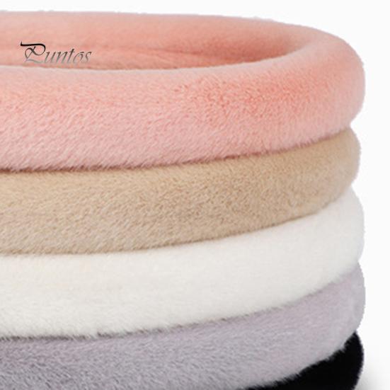 Car Steering Wheel Case Cover Cat Ear Comfortable Coldproof Plush Cushion Universal Cute Creative Interior Decoration