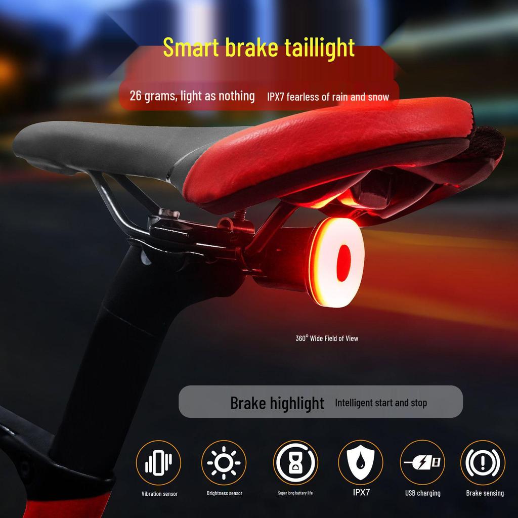 Smart Induction Bicycle Tail Light for Mountain and Road Cycling