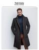 2025 European Men's Woolen Mid-Length Single-Breasted Fashion Overcoat