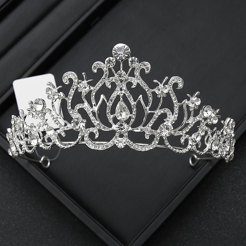 Crown Tiara Bride  Rhinestone Crown  Wedding Dress  Adult Ceremony Birthday  Princess Hair Accessories  Children