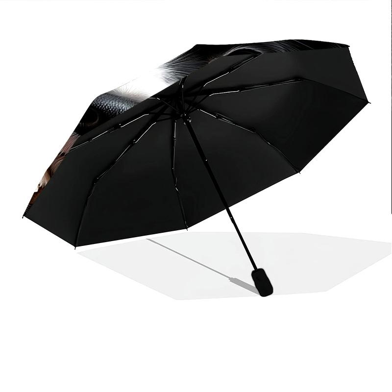 1 PC Automatic Folding Umbrella - Adorable Puppy Pattern, Portable & Foldable Design with 8 Ribs, Christmas Birthday Gifts