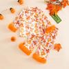 2025 Furry Halloween Pajama Set with Bowknot & Pumpkin Print - Two-Piece Turn-Down Collar Homewear