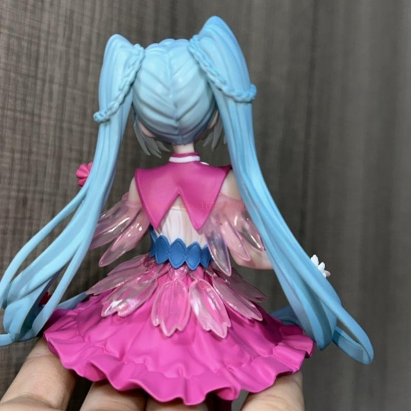 Original Furyu Noodle Stopper Vocaloid Hatsune Miku Flower Fairy Cosmos Sit Figurine Models Computer Collectible Decorations Toy