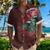 Hawaiian Men's Shirt  Animal Print Summer New And Women's Lion Pattern Short Sleeve Loose Large Breathable Top