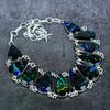 Dichroic Glass Ethnic 925 Sterling Silver Jewelry Necklace 18" o3Z09