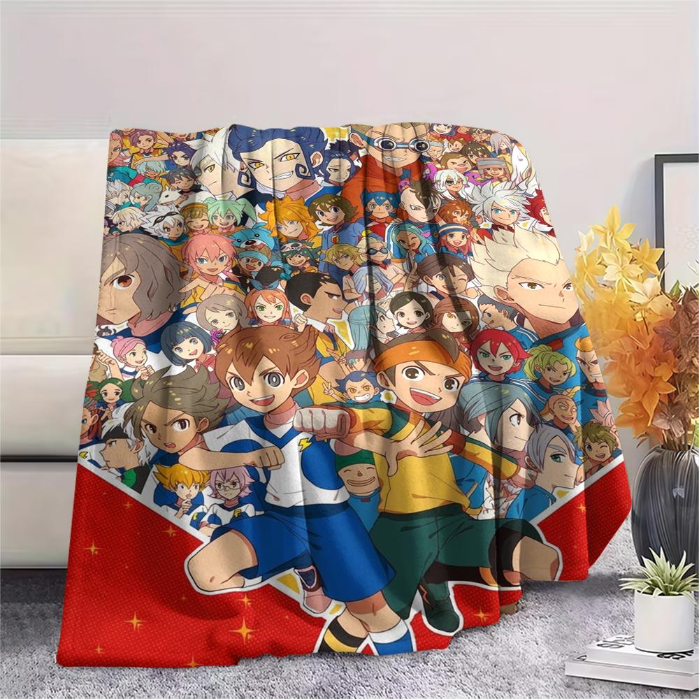 1PC Custom Name Inazuma Eleven Patterned Flannel Blanket Suitable For All Seasons for Home Decor Warmth and Comfort Gifts Holiday Present