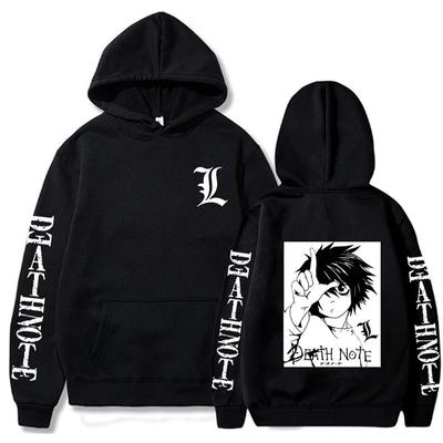 Harajuku Death Note Unisex Comic Hoodie Japanese Anime Printed Men's Hoodie Oversized Long Sleeve Streetwear Casual Sweatshirts