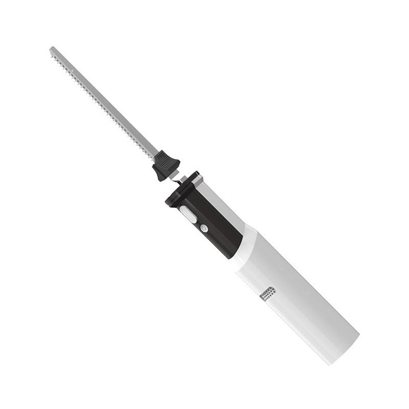 Professional Cordless Bread Knife Rechargeable 8V Electric Knife Meat Cutter With 2 Serrated Stainless Steel Blades