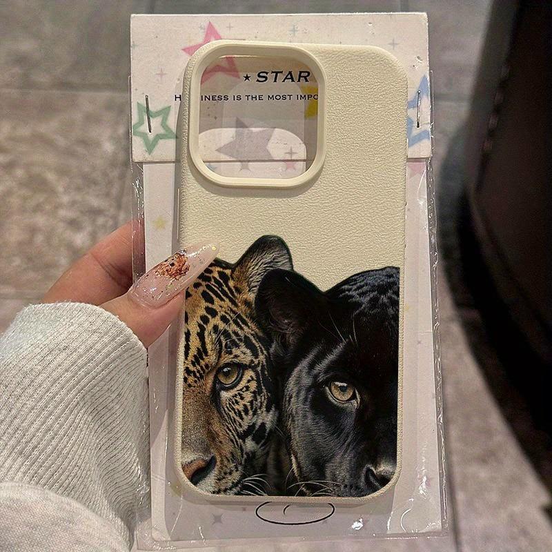 

Cool Leopard Print Pattern Lychee Texture Phone Case For iPhone 17 16 15 14 13 12 11 Pro Max 15 16 Plus 17 Air XS XR Soft Cover iPhone XR