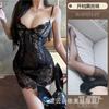 Man Want Sexy Lingerie Pajamas Women's Suit Sexy Transparent Lace Uniform Seduction Cosplay See-through Outfit 9235