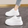 Thick-soled Little White Shoes Women's New Spring and Autumn Students Leather Soft-soled Sports with Skirts Casual Board Shoes