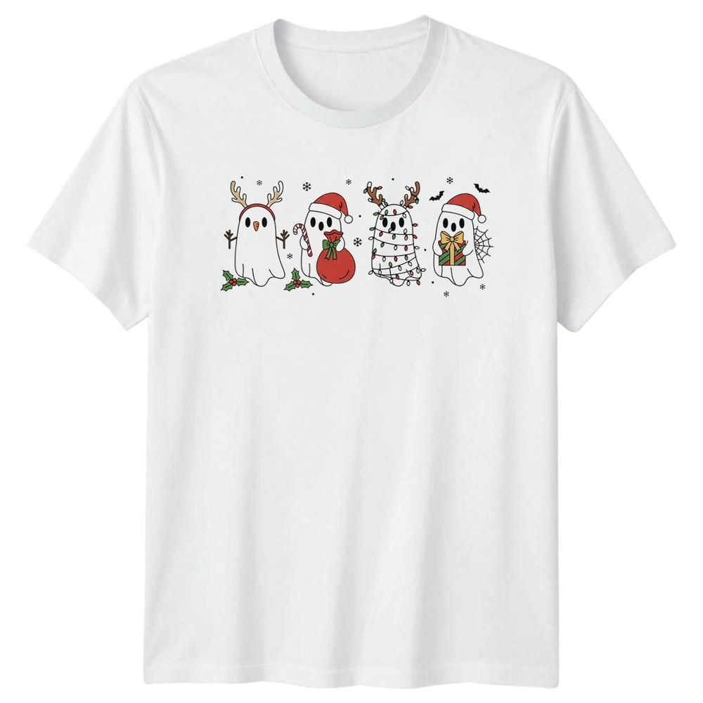 Christmas Ghosts Holiday Unisexs TShirt Unisexs Tee Graphic Festive Top S