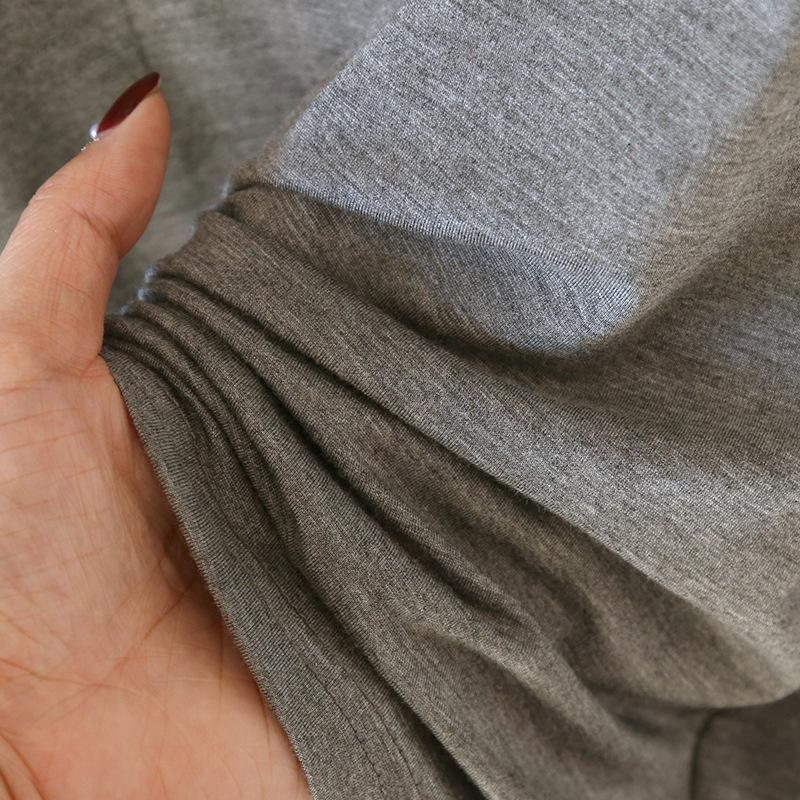 Postpartum Spring/Summer Modal Three-Piece Set: Long Sleeve & Pants for Breastfeeding