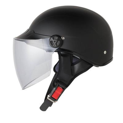 ISHINO SHOKAI ISN HELMET Half Suitable for Motorcycles Up To Free Size Half Matte ISN777 ISN21103 Helmet, 125cc, (approximately 57-60cm), Black,