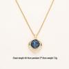 Ocean Love Deep Blue Crystal Pendant Necklace & Exquisite Goddess Stud Earrings Set