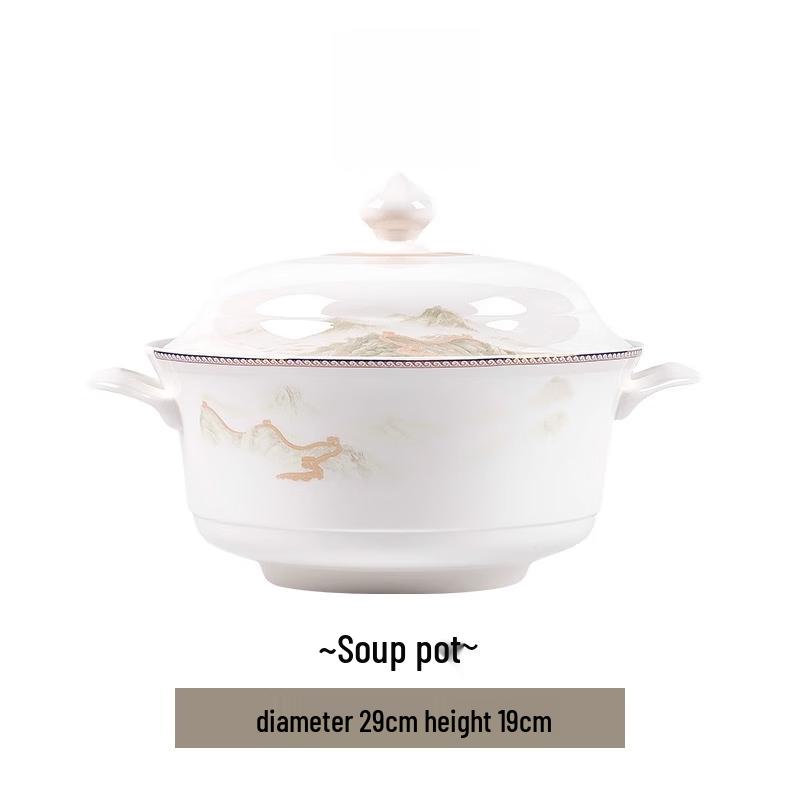 Jingdezhen Ceramic Scenic Landscape Fortune Pot