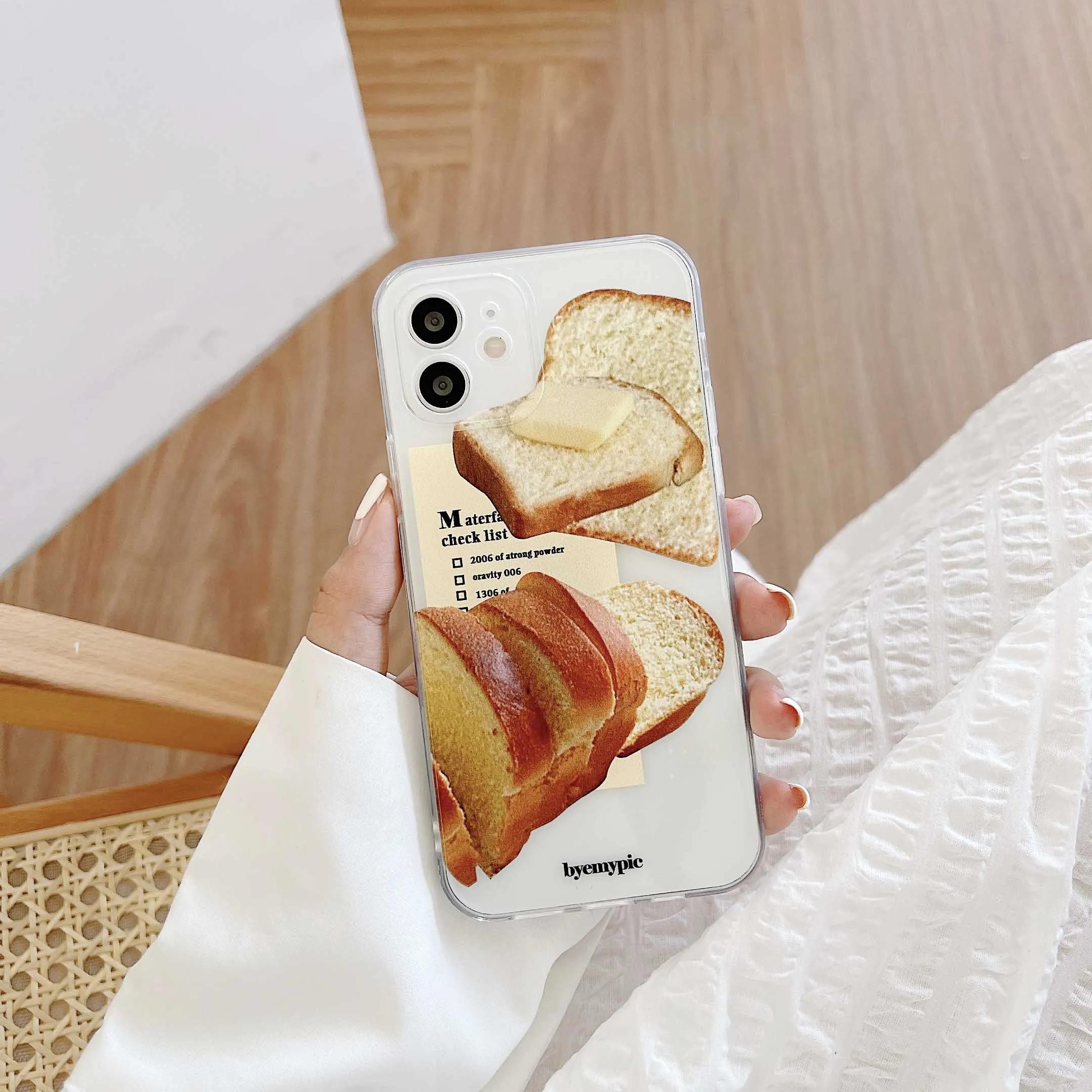 

Bread Label Breakfast Phone Case for Iphone 11 12 13 14 15 16 Pro Max 7 8 Plus Max X XS XR SE Back Cover Soft Conque Funda iphone 13 mini