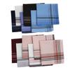 Men's Classic Plaid Polyester Handkerchief for Seniors