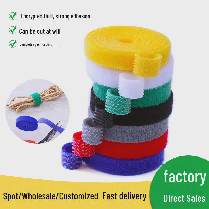 Doppelseitige Klett-Kabelbinder - Selbstklebende Nylon-Klettverschlüsse für Kabelmanagement