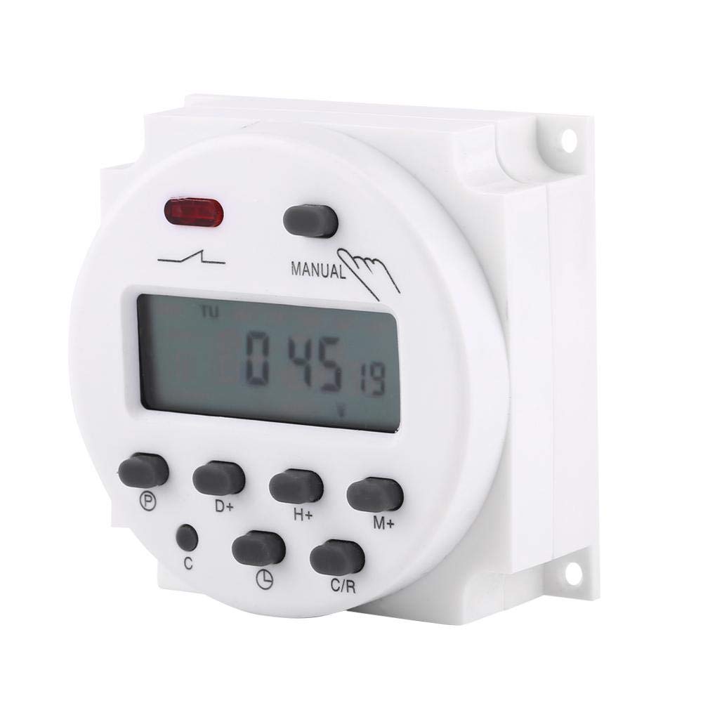LCD Digital Time Switch Programmable Timer Weekly 17 On & 17 Off Relayator Timer 24VAC DC 110VAC 220VAC Selection Instruction Manual Included (24V)