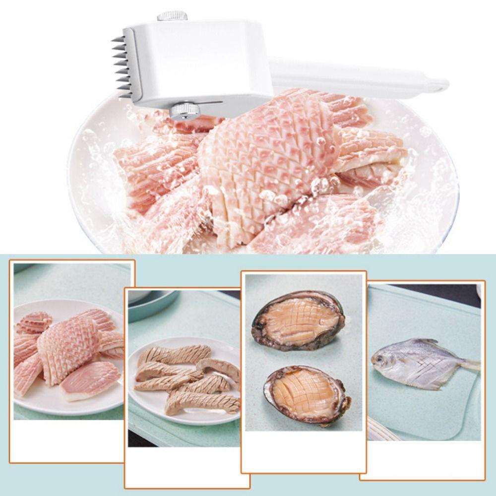 Stainless Steel Squid Flower Cutter Portable Pig Skin Chicken Cutter  For Seafood Squid