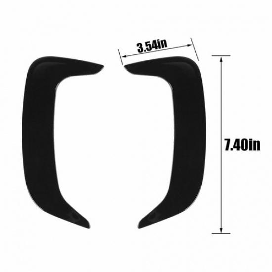 Black Rear Bumper Side Fin Air Vent Outlet Cover Trim For Dodge Charger 2011+