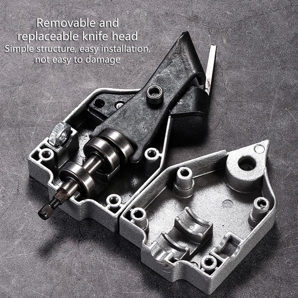 Easy to Install Electric Drill Attachment Metal Shear with Replaceable Blades for Cutting Iron Aluminum and Copper