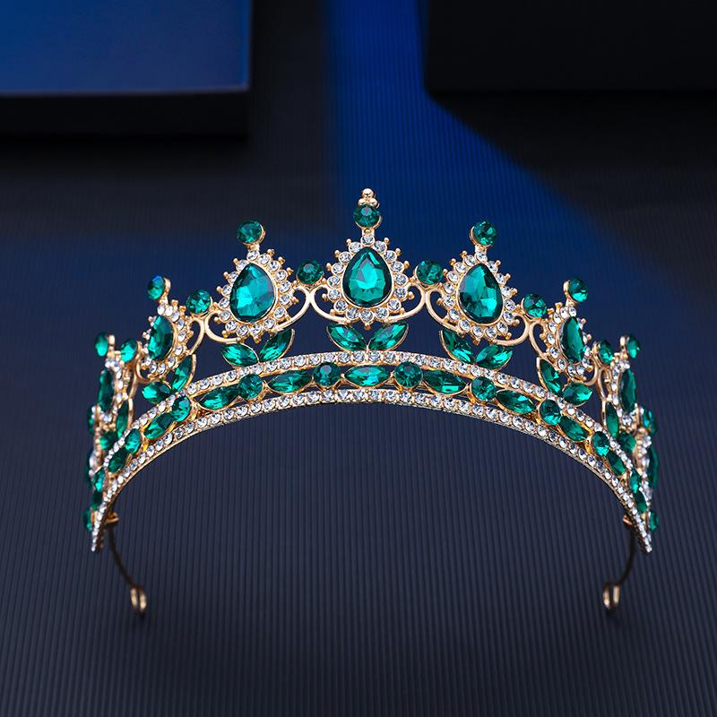 DIEZI 11 Colors New Luxury Princess Crystal Tiara Women Wedding Party Elegant Bridal Bride Rhinestone Crown Hair Accessories