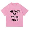 Rosalia ME VOY DE TOUR T-shirt Short Sleeve Cotton Female Tshirts O-neck Loose Casual Women Men T Shirt