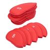 12 Stück Tasche Golfschläger Eisenkopfschoner Wasserdichter Schutz Golfschlägerkopfschutz mit Nummernrot