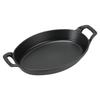 Pot Staub Oval Stackable Dish 28cm Gratin Dish IH Compatible Enamel Stylish Oven Dish 1302923 Black Oval Stackable Dish Black [Staub]