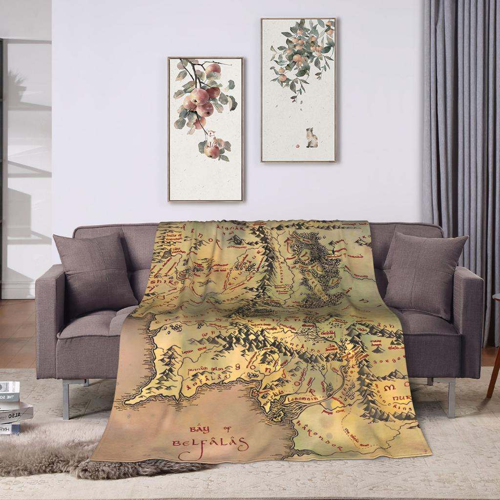 Soft Blanket Travel L-Lords Of The R-Rings  Throw Blanket  Flannel Bedspread For Living Room Novelty Sofa Bed Cover