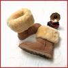 Modische, personalisierte Damen-Schneestiefel mit Knöpfen aus echtem Schaffell und Wolle, modisch und warm, gefüttert mit echtem Leder und Fell