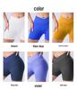 Seamless Cross-Waist Breathable Peach-Lift Yoga Shorts - Quick-Drying Athletic Three-Point Design