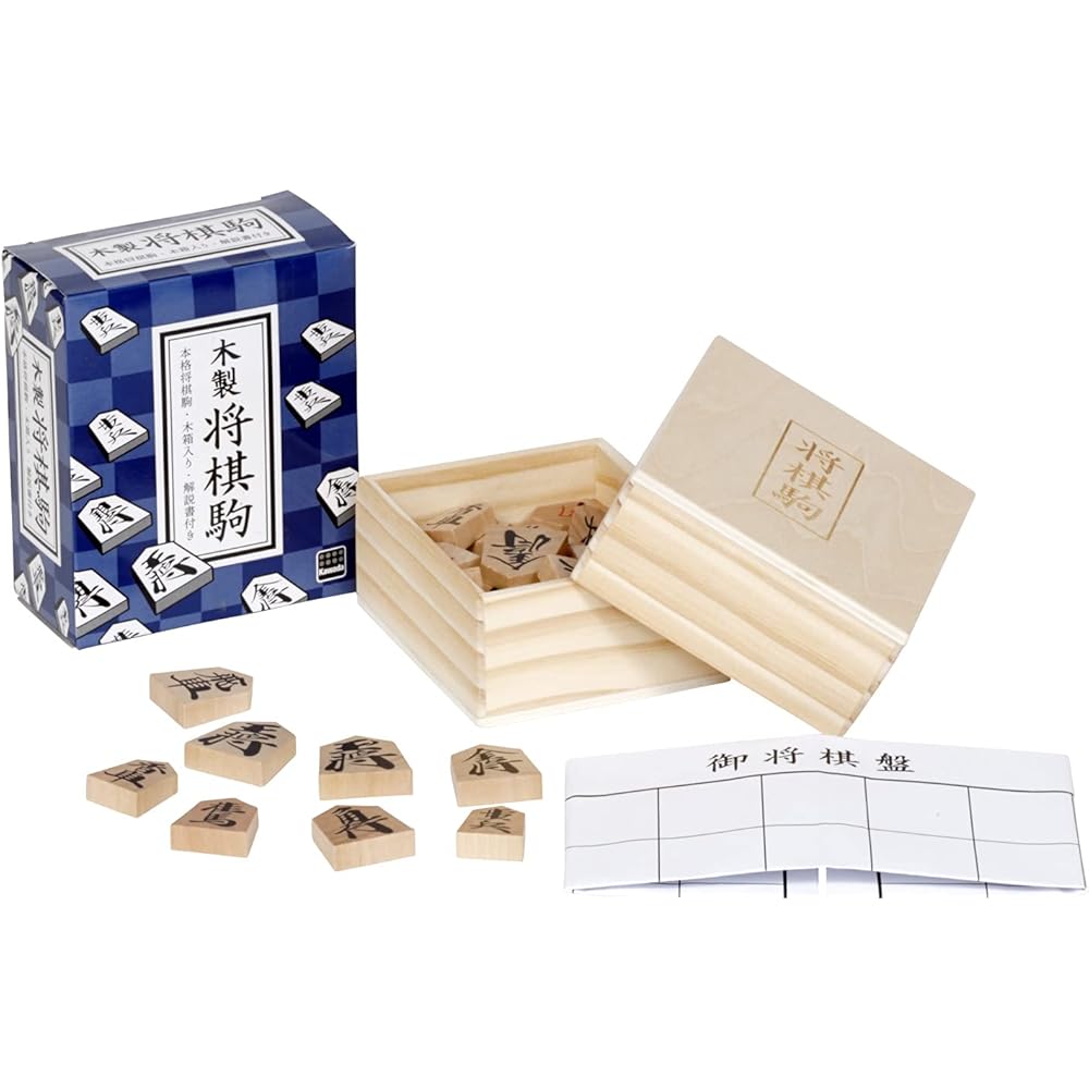 Kawada Wooden Shogi Pieces Set 91x110x45mm KBG-05