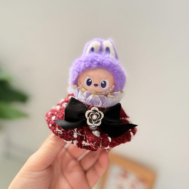 Mini Version 4.0 Vinyl Face Plush Blind Box Doll Clothes Christmas Set Small Nose Gaga Heart Bottom Password