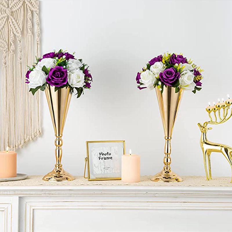 Gold Trophy Wedding Table Centerpiece and Decoration Props