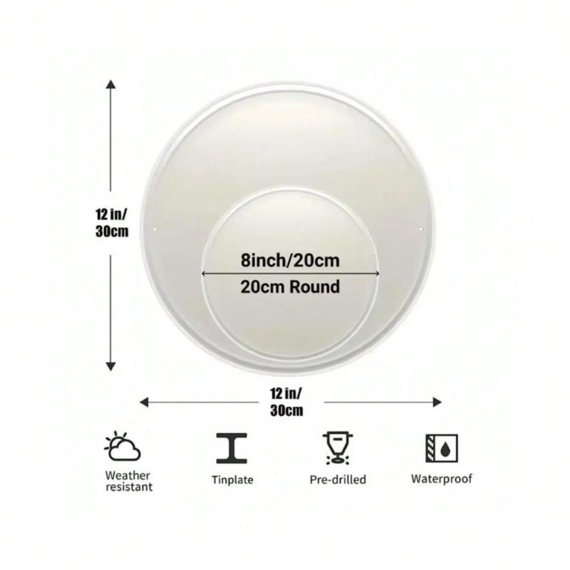 Metal Wall Art Aluminum Decor, Angel Theme Round Floral Sign, Home Living Room Cafe Decor