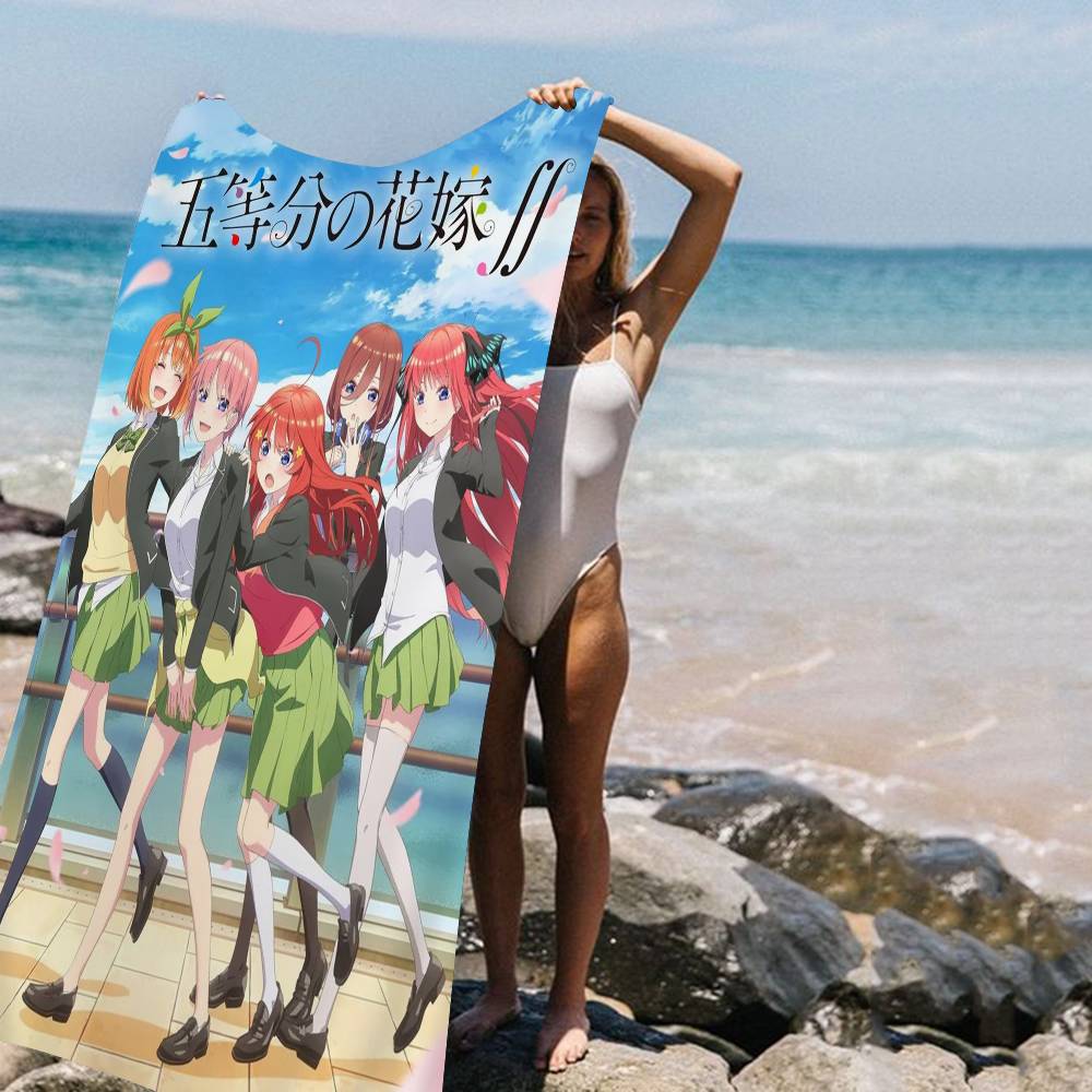 Anime Q-Quintessential Quintuplets Microfiber Beach Towel Absorbent Quick dry Soft Yoga Swimming Resort Mountain Climbing Towel