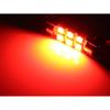 (2) Red 6-SMD LED Bulbs For Car Interior Dome Lights, 1.72" Festoon 211-2 578