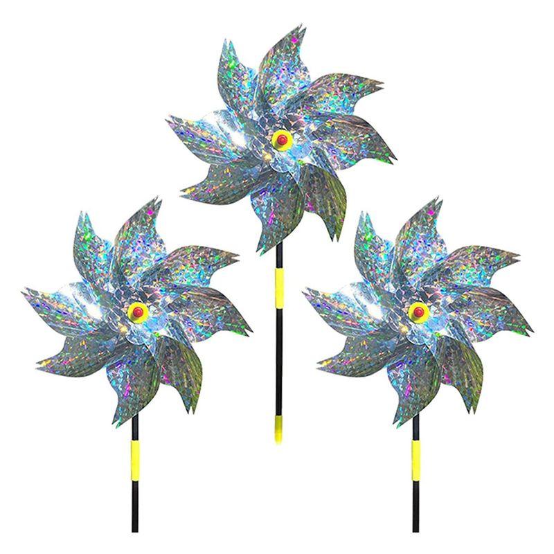 A84E-6 Pieces Windmills, Bird Repellent,Fruit Garden,Reflective Windmill, Bird Repellent, Bird Repellent, Reflective Windmill