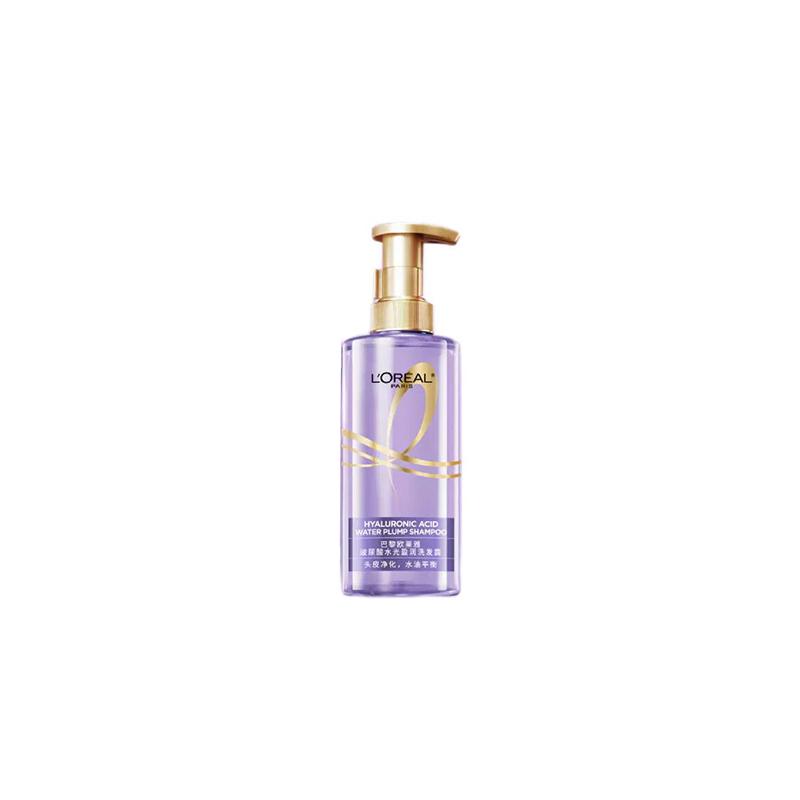 Loreal Paris water light purple bottle hair care moisturizing oil control soothing Hyaluronic Acid Hydrating Series Shampoo New Packaging-440ml