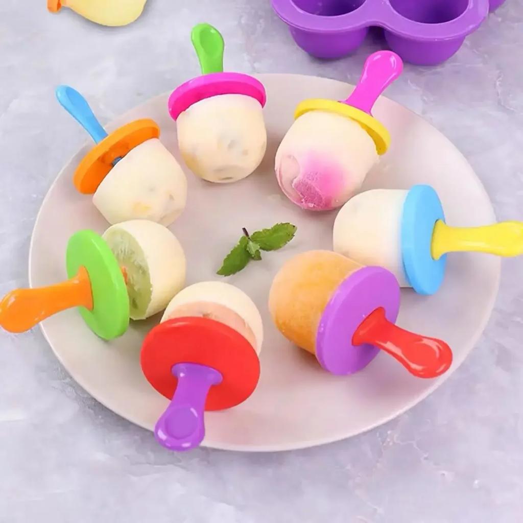 7 Hole Ice Cream Mold Ice Cream Diy Mold Children's Popsicle Mold Food Filled Plastic Ice Tray Popsicle Mold Fruit Smoothie