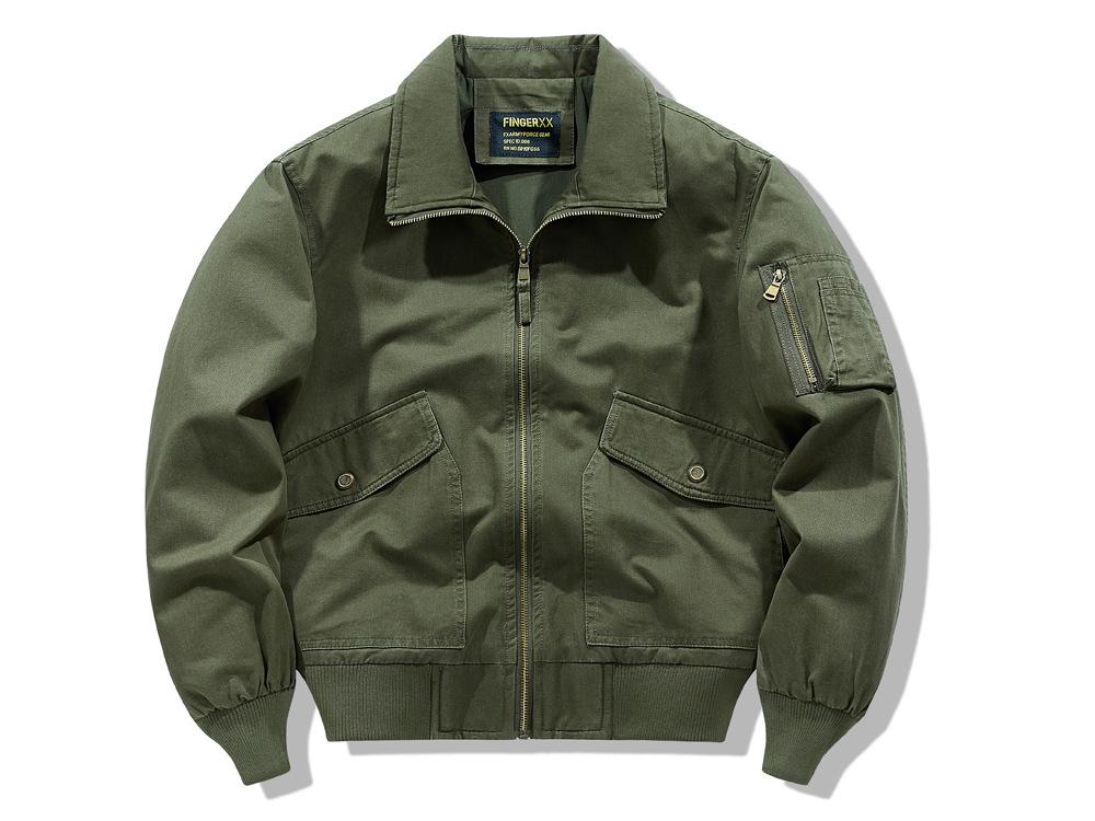 Men's Spring/Autumn Fashion Workwear Baseball Flight Jacket - Large Size Casual