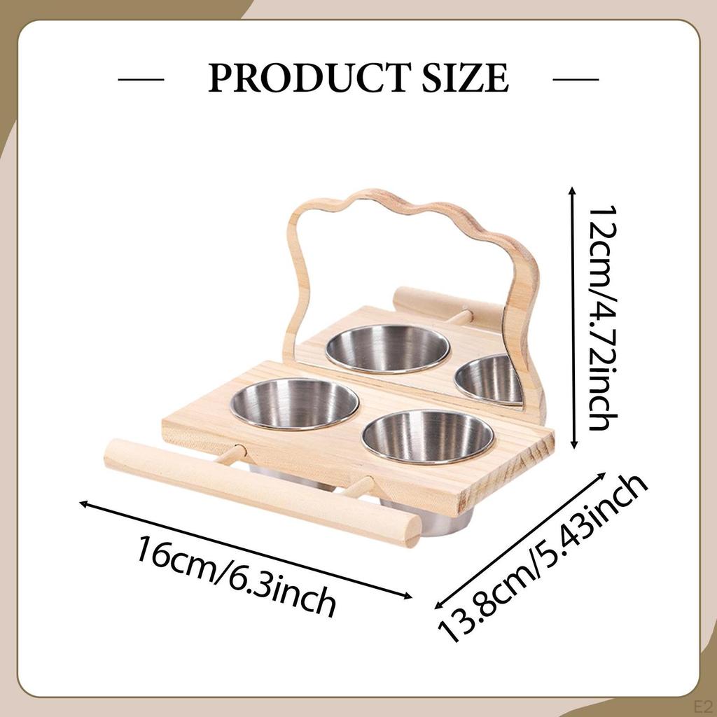 Bird Perch Supplies Versatile Fun Play Toy Mirror with Parrot Cage Accessories for