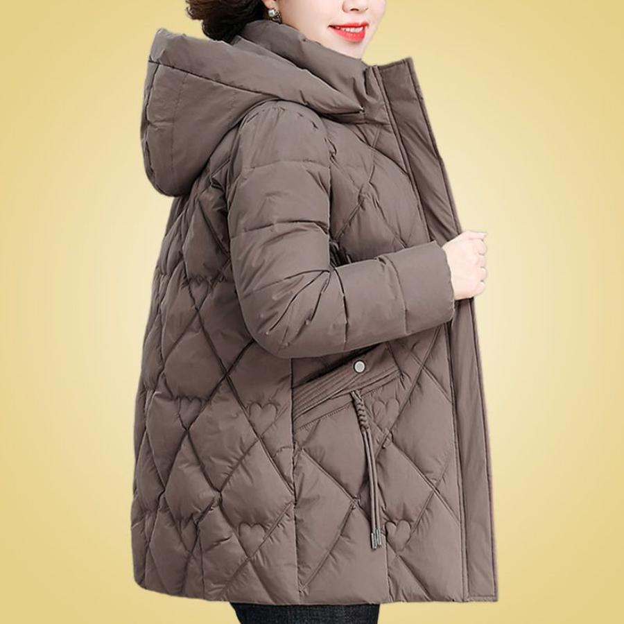 Women's Thick Cotton Puffer Jacket Winter Coat for Elderly Ladies